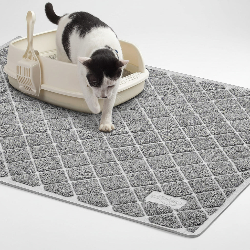 Ultimate Comfort Cat Litter Mat - Non-Slip, Waterproof & Easy to Clean Litter Trapping Solution for Happy Cats