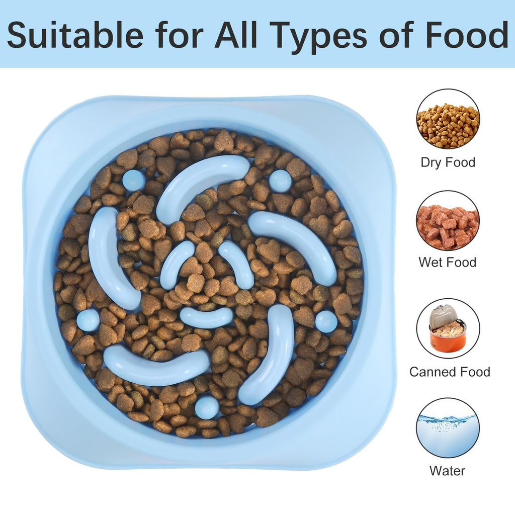 Mateeylife Slow Feeder Dog Bowls 2PCS, Anti-Choking Puzzle Dog Food Bowls, An...