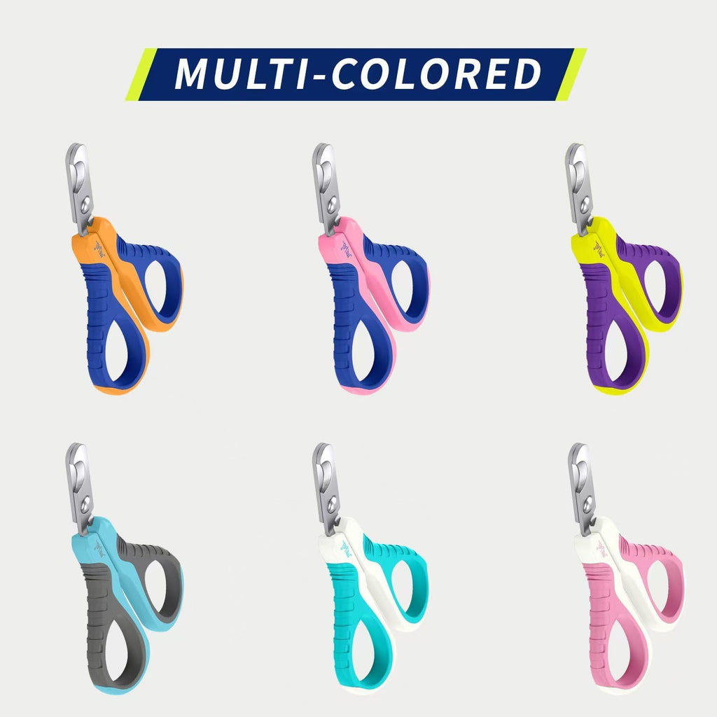 Professional Pet Nail Clippers - Ergonomic Claw Trimmer for Cats, Dogs, and Small Animals in White/Pine Green