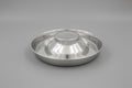 Stainless Steel Puppy Kitten Bowls: Welping Dishes for Weaning Puppies & Kittens, Wide Non-Tip Base, Slow Feeder, 15" (PS-15)