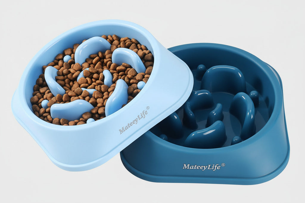 Mateeylife Slow Feeder Dog Bowls 2PCS, Anti-Choking Puzzle Dog Food Bowls, An...