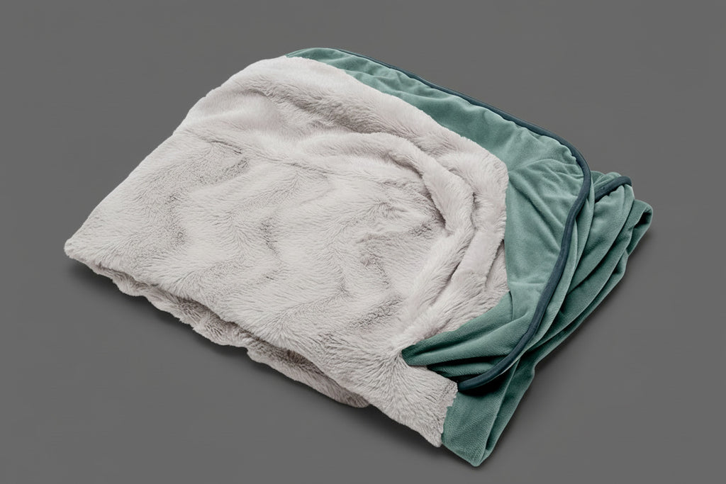 Replacement Dog Bed Cover Perfect Comfort Plush & Velvet Waves Sofa-Style, Machine Washable - Celadon Green, Jumbo plus (Xx-Large)