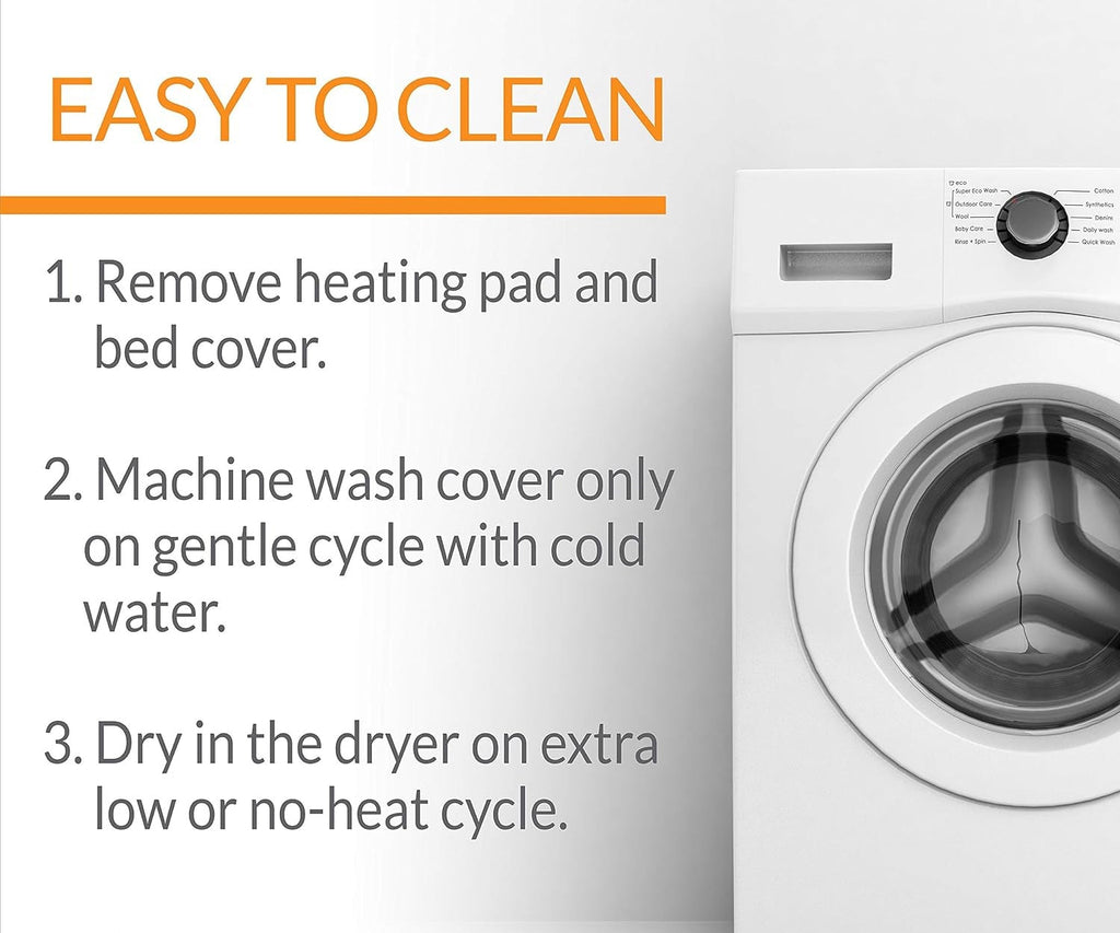 Cozy Heated Cat Bed with Orthopedic Foam - Thermo-Kitty Fashion Splash for Ultimate Comfort and Safety, Small 18" Round in Blue