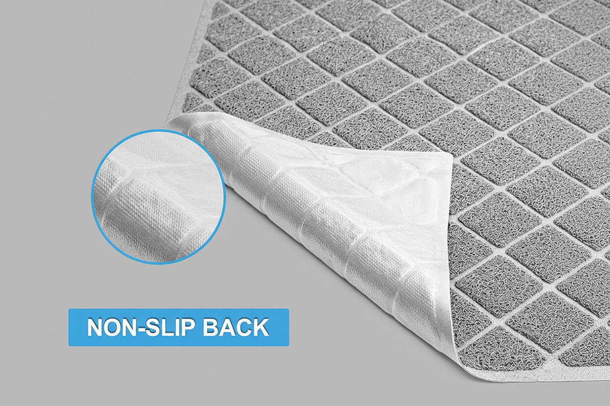 Ultimate Comfort Cat Litter Mat - Non-Slip, Waterproof & Easy to Clean Litter Trapping Solution for Happy Cats