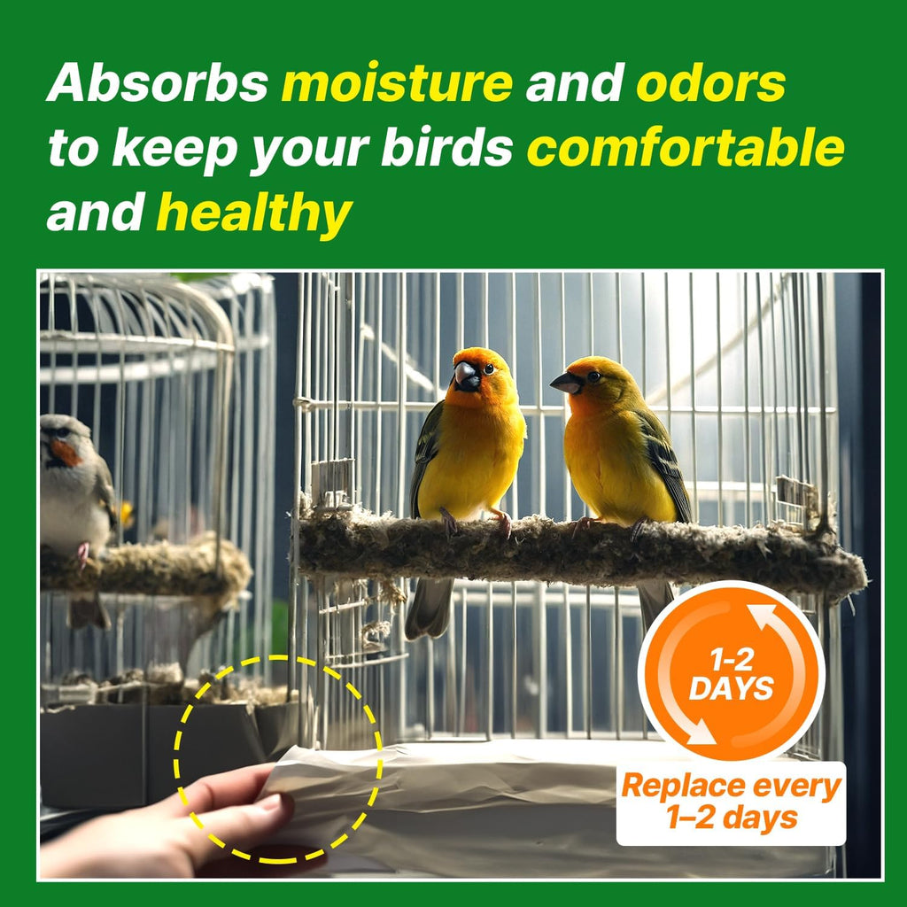 TORTO9 Cage Liner Sheets for Birds – 120 Pack, 11 X 17 In, 1.5 Lb | Acid-Free & Non-Toxic Paper | Safe Pet Bedding, Craft Supply, Packing & Shipping Use