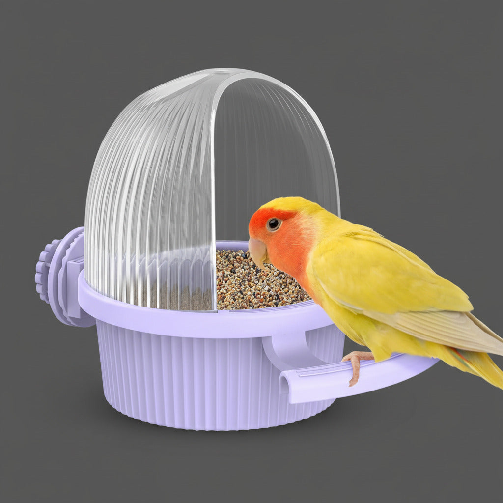 No Mess Bird Feeder with Water Dispenser, Food and Water Bowl for Parakeet, Parrot, Cockatiel, Budgie and Lovebird