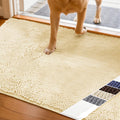 Absorbent Dog Door Mat - Waterproof & Washable Rug for Muddy Paws - 31" x 20" in Beige