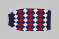 Chic Argyle All over Dog Sweater in Navy Blue, Back Length 10", Pack of 1 Clothes for Dogs