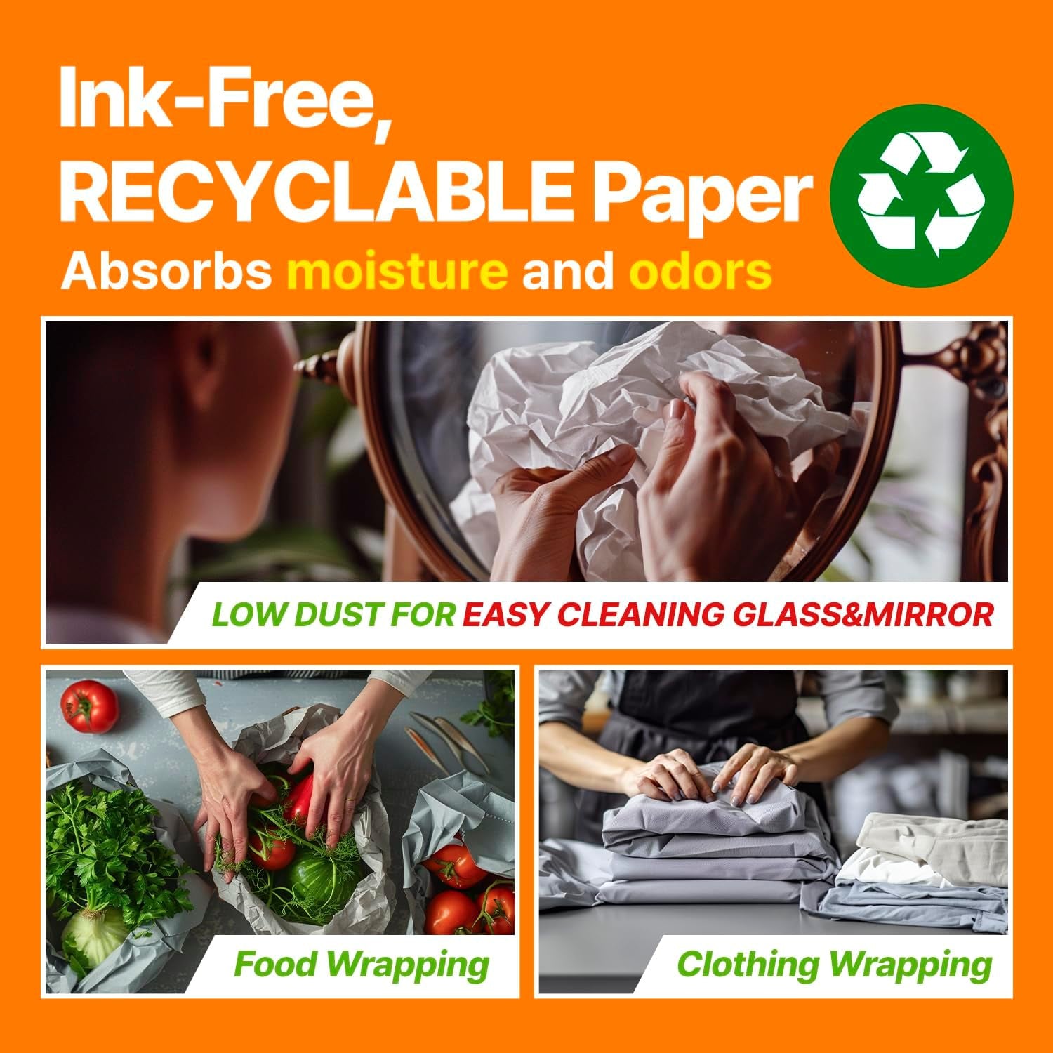 TORTO9 Cage Liner Sheets for Birds – 120 Pack, 11 X 17 In, 1.5 Lb | Acid-Free & Non-Toxic Paper | Safe Pet Bedding, Craft Supply, Packing & Shipping Use